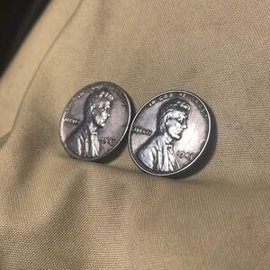 2 Rare 1943 Original steel wheat pennies  No mint mark.
